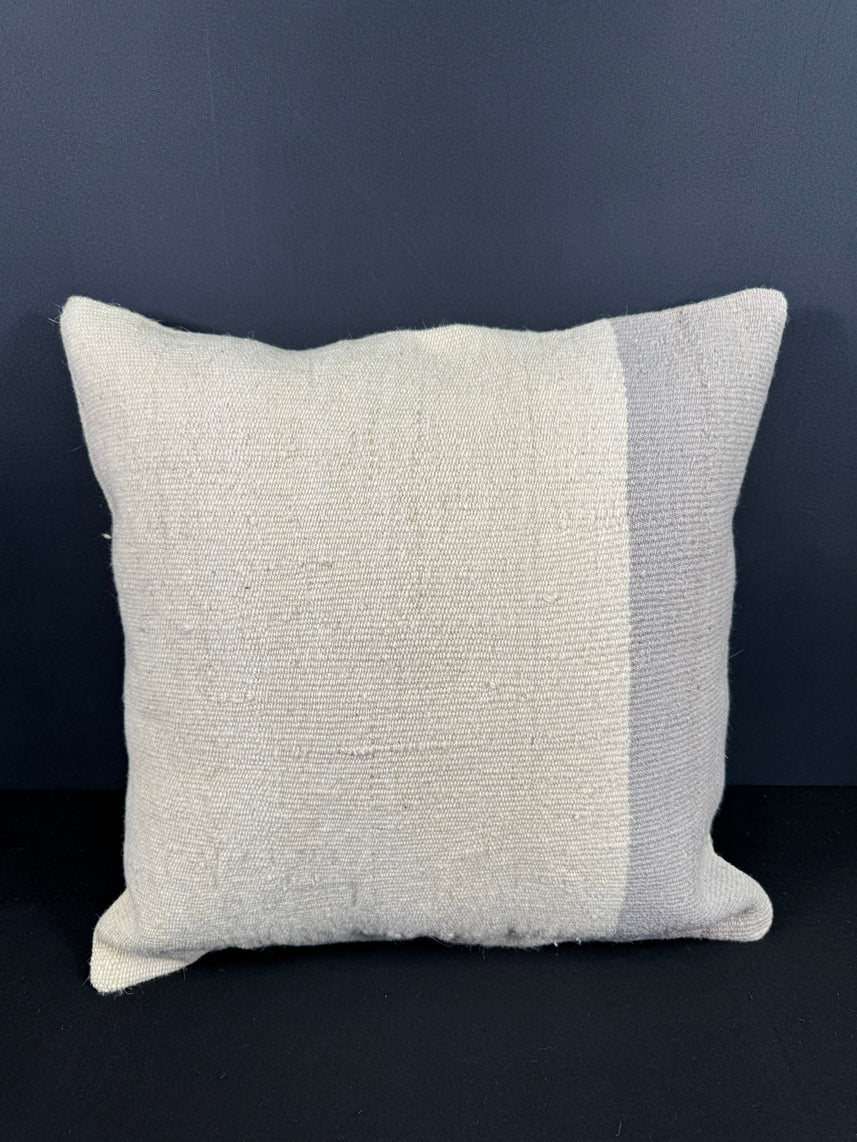Turkish Hemp Pillow Cushion Natural Beige SkyBlue Cushion Cover 20x20 #18150