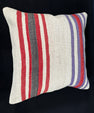 Turkish Hemp Pillow Cushion Natural Beige Red Cushion Cover 20x20 #18151