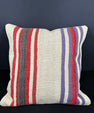 Turkish Hemp Pillow Cushion Natural Beige Red Cushion Cover 20x20 #18151