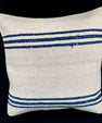 Turkish Hemp Pillow Cushion Natural Beige Blue Cushion Cover 20x20 #18189