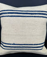 Turkish Hemp Pillow Cushion Natural Beige Blue Cushion Cover 20x20 #18189