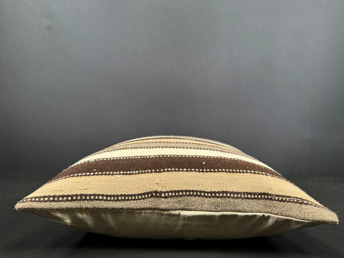 Turkish Hemp Pillow Cushion Natural Beige Brown Cushion Cover 20x20 #18142