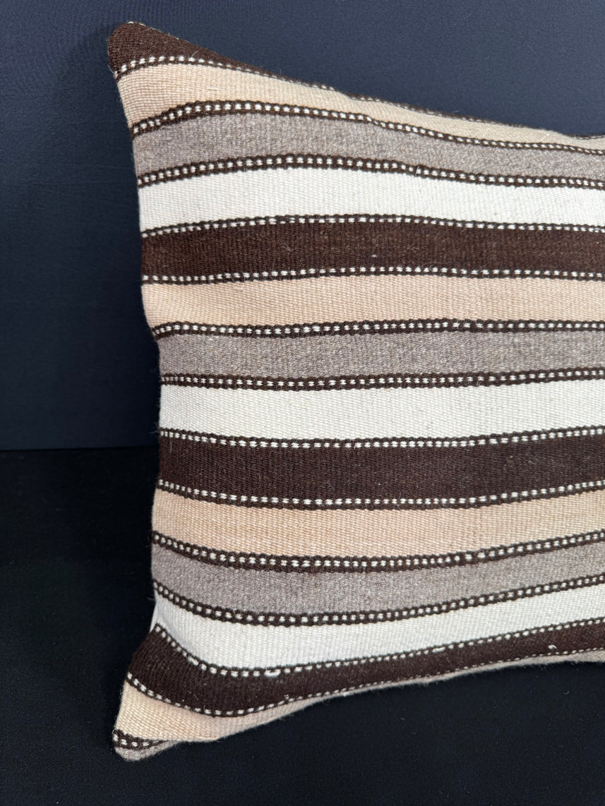Turkish Hemp Pillow Cushion Natural Beige Brown Cushion Cover 20x20 #18142