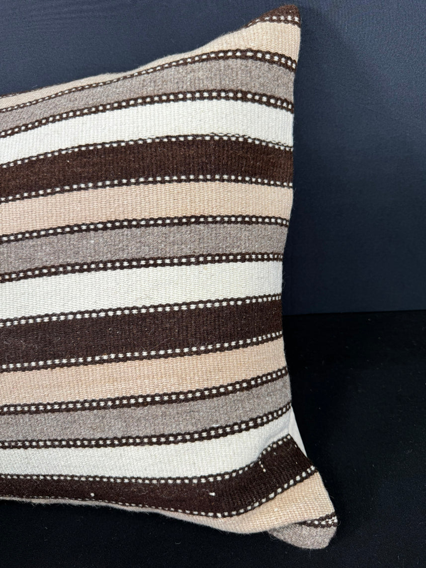 Turkish Hemp Pillow Cushion Natural Beige Brown Cushion Cover 20x20 #18142