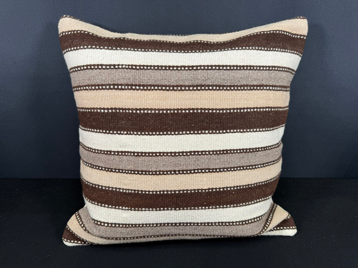 Turkish Hemp Pillow Cushion Natural Beige Brown Cushion Cover 20x20 #18161