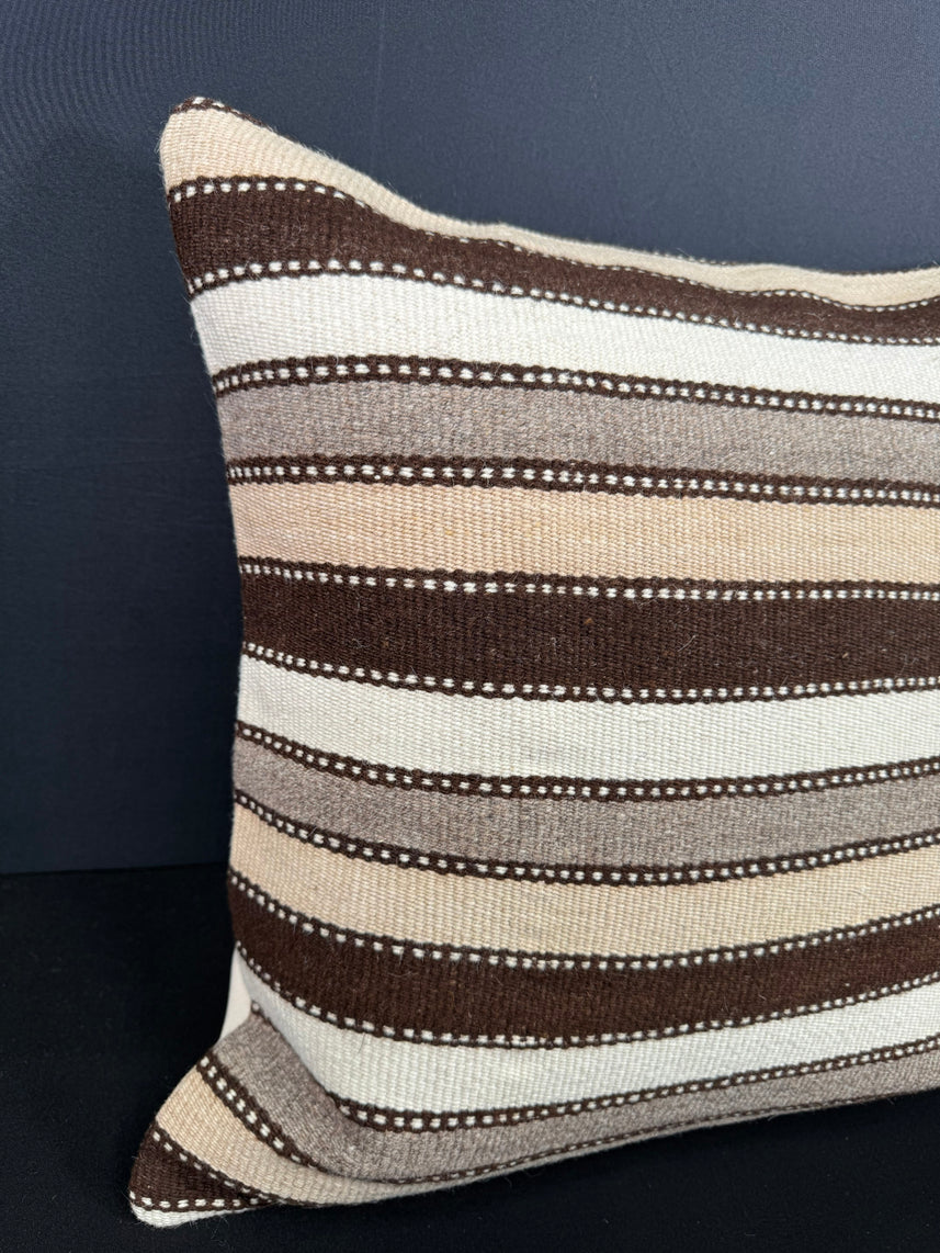 Turkish Hemp Pillow Cushion Natural Beige Brown Cushion Cover 20x20 #18161