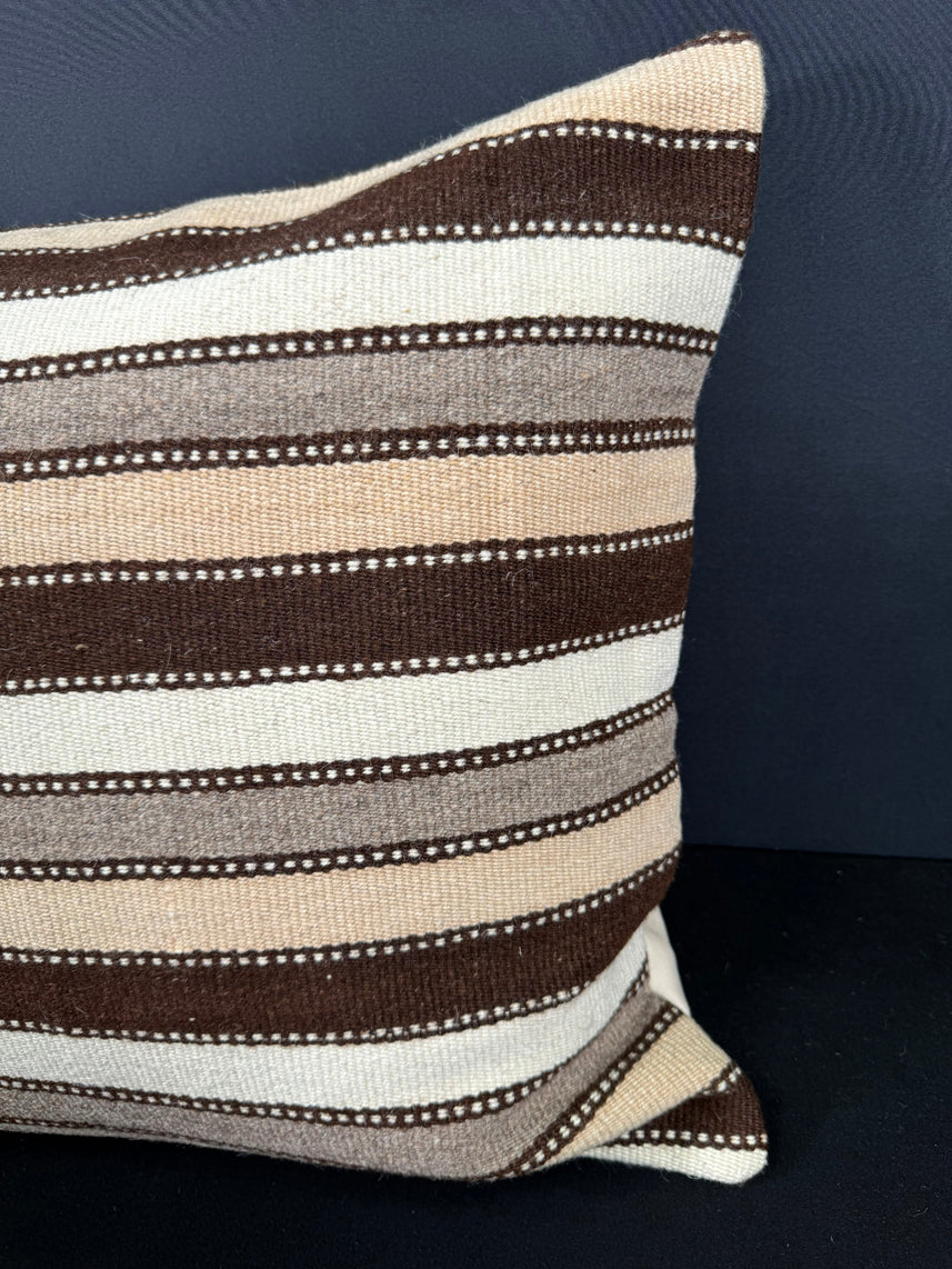 Turkish Hemp Pillow Cushion Natural Beige Brown Cushion Cover 20x20 #18161