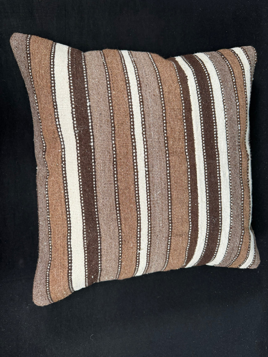 Turkish Hemp Pillow Cushion Natural Beige Brown Cushion Cover 20x20 #18144