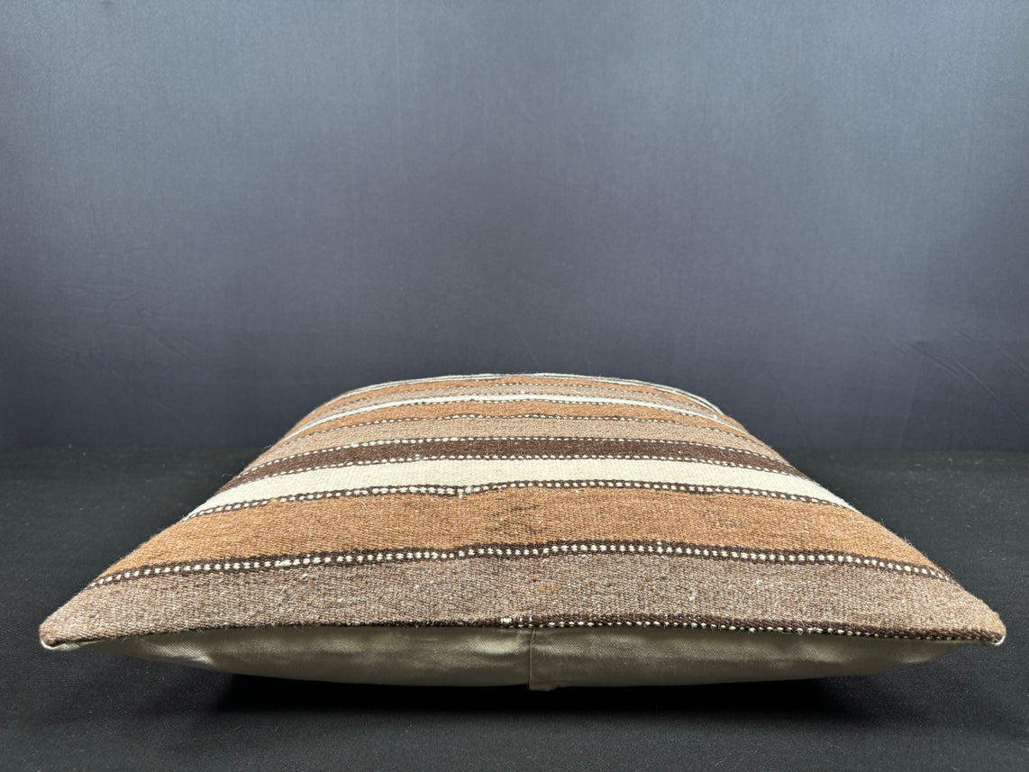 Turkish Hemp Pillow Cushion Natural Beige Brown Cushion Cover 20x20 #18144