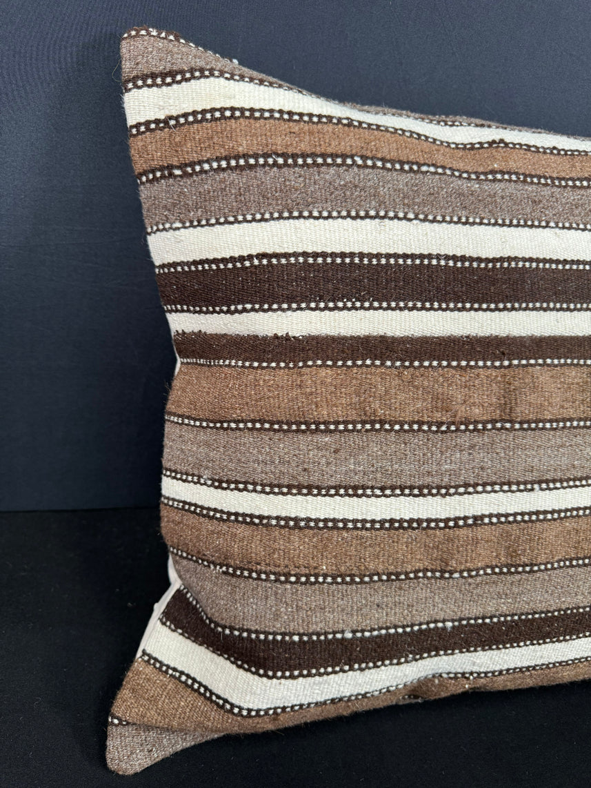 Turkish Hemp Pillow Cushion Natural Beige Brown Cushion Cover 20x20 #18144