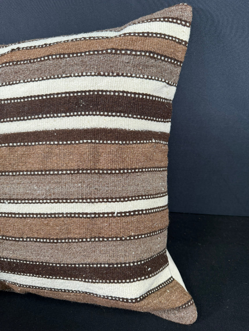 Turkish Hemp Pillow Cushion Natural Beige Brown Cushion Cover 20x20 #18144