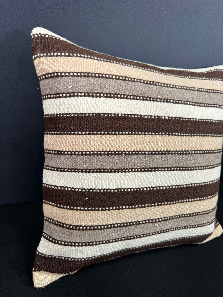 Turkish Hemp Pillow Cushion Natural Beige Brown Cushion Cover 20x20 #18159