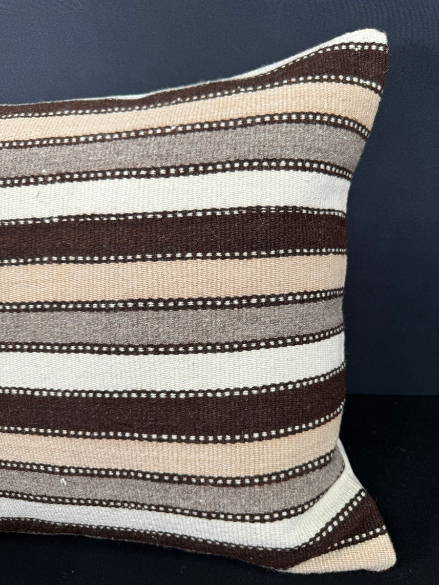 Turkish Hemp Pillow Cushion Natural Beige Brown Cushion Cover 20x20 #18159