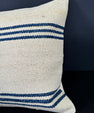 Turkish Hemp Pillow Cushion Natural Beige Blue Cushion Cover 20x20 #18157