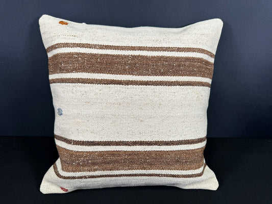 Turkish Hemp Pillow Cushion Natural Beige Brown Cushion Cover 20x20 #18155
