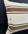Turkish Hemp Pillow Cushion Natural Beige Brown Cushion Cover 20x20 #18155