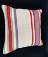 Turkish Hemp Pillow Cushion Natural Beige Red Cushion Cover 20x20 #18153