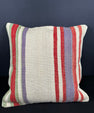 Turkish Hemp Pillow Cushion Natural Beige Red Cushion Cover 20x20 #18153