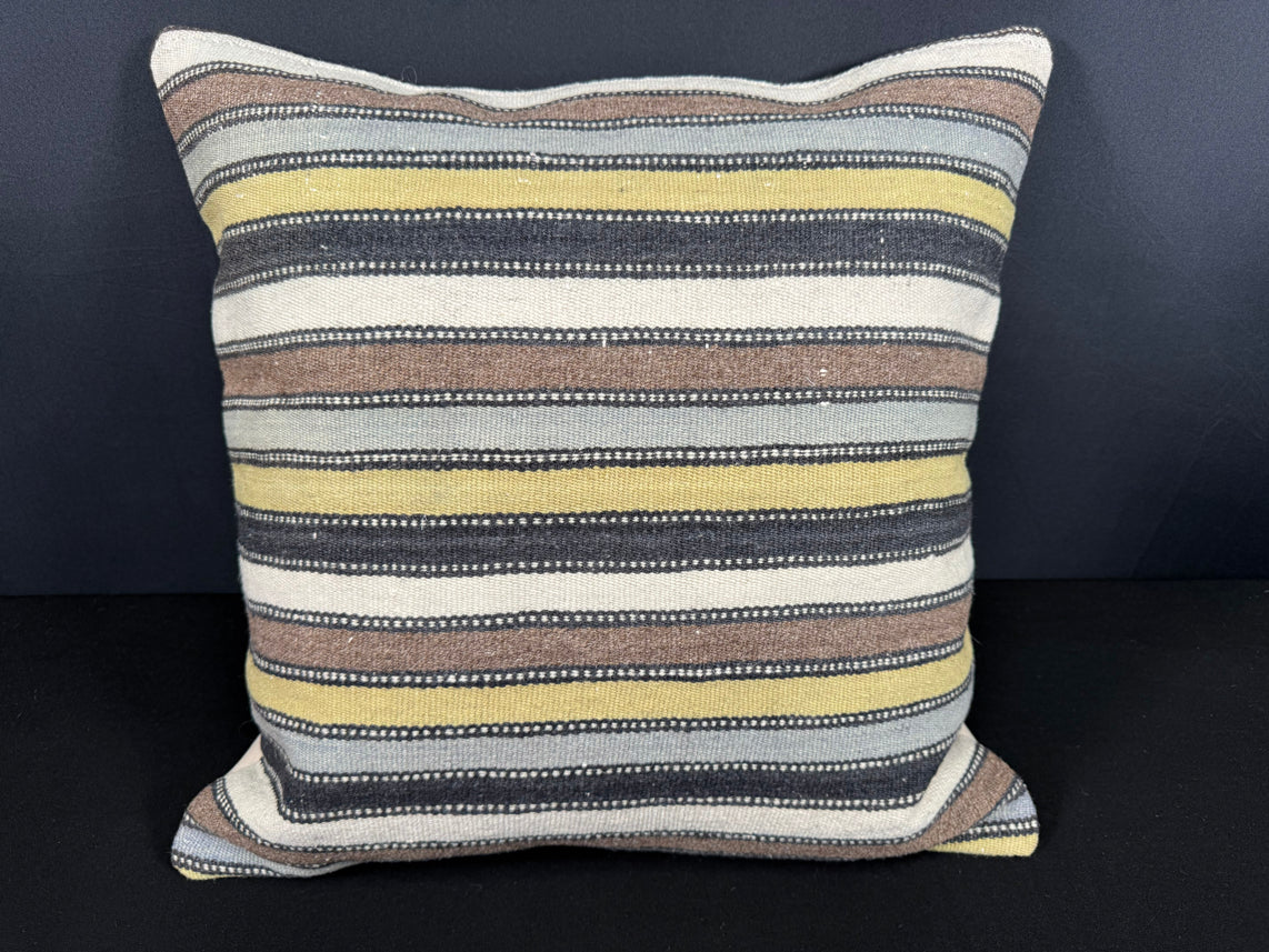 Turkish Hemp Pillow Cushion Natural Beige Brown Cushion Cover 20x20 #18165