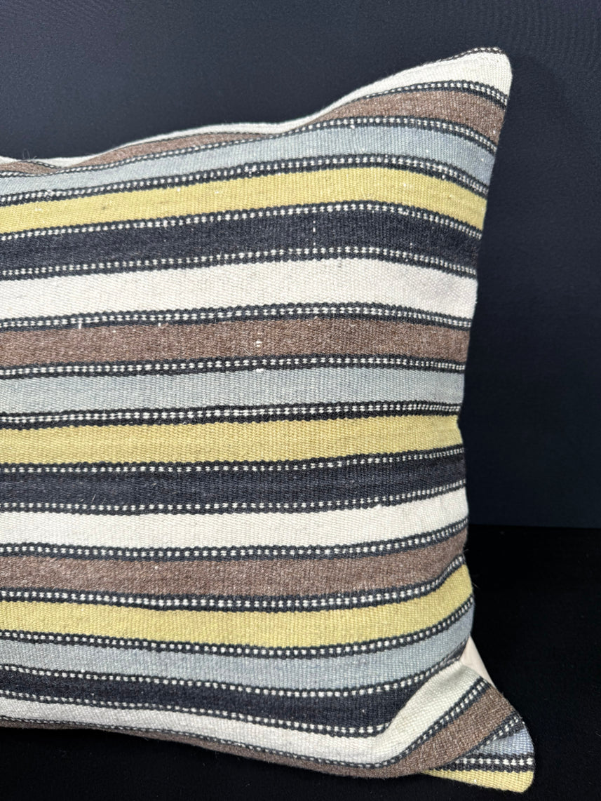 Turkish Hemp Pillow Cushion Natural Beige Brown Cushion Cover 20x20 #18165
