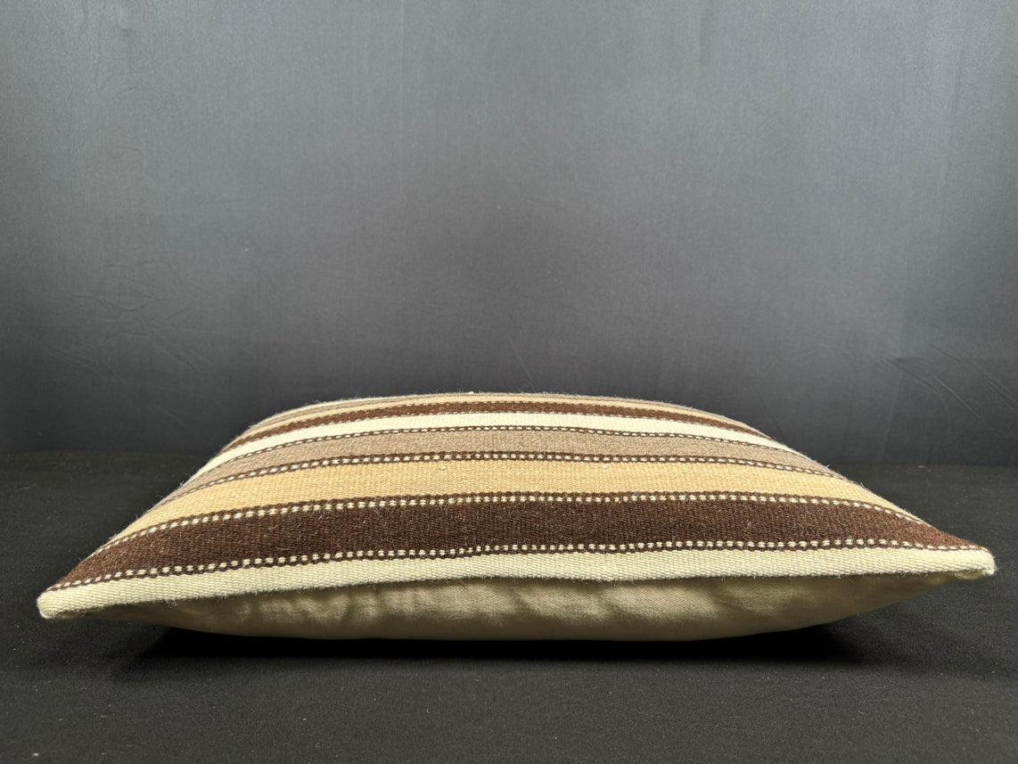 Turkish Hemp Pillow Cushion Natural Beige Brown Cushion Cover 16x24 #18121