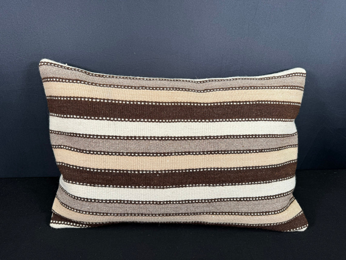 Turkish Hemp Pillow Cushion Natural Beige Brown Cushion Cover 16x24 #18121