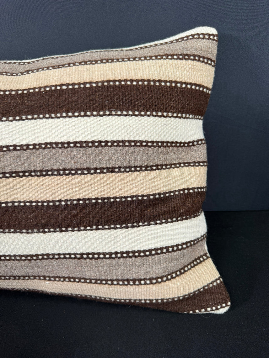 Turkish Hemp Pillow Cushion Natural Beige Brown Cushion Cover 16x24 #18121