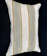 Turkish Hemp Pillow Cushion Natural Beige Sage Green Cushion Cover 16x24 #18101