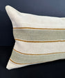 Turkish Hemp Pillow Cushion Natural Beige Sage Green Cushion Cover 16x24 #18101