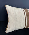 Turkish Hemp Pillow Cushion Natural Beige Brown Cushion Cover 16x24 #18117