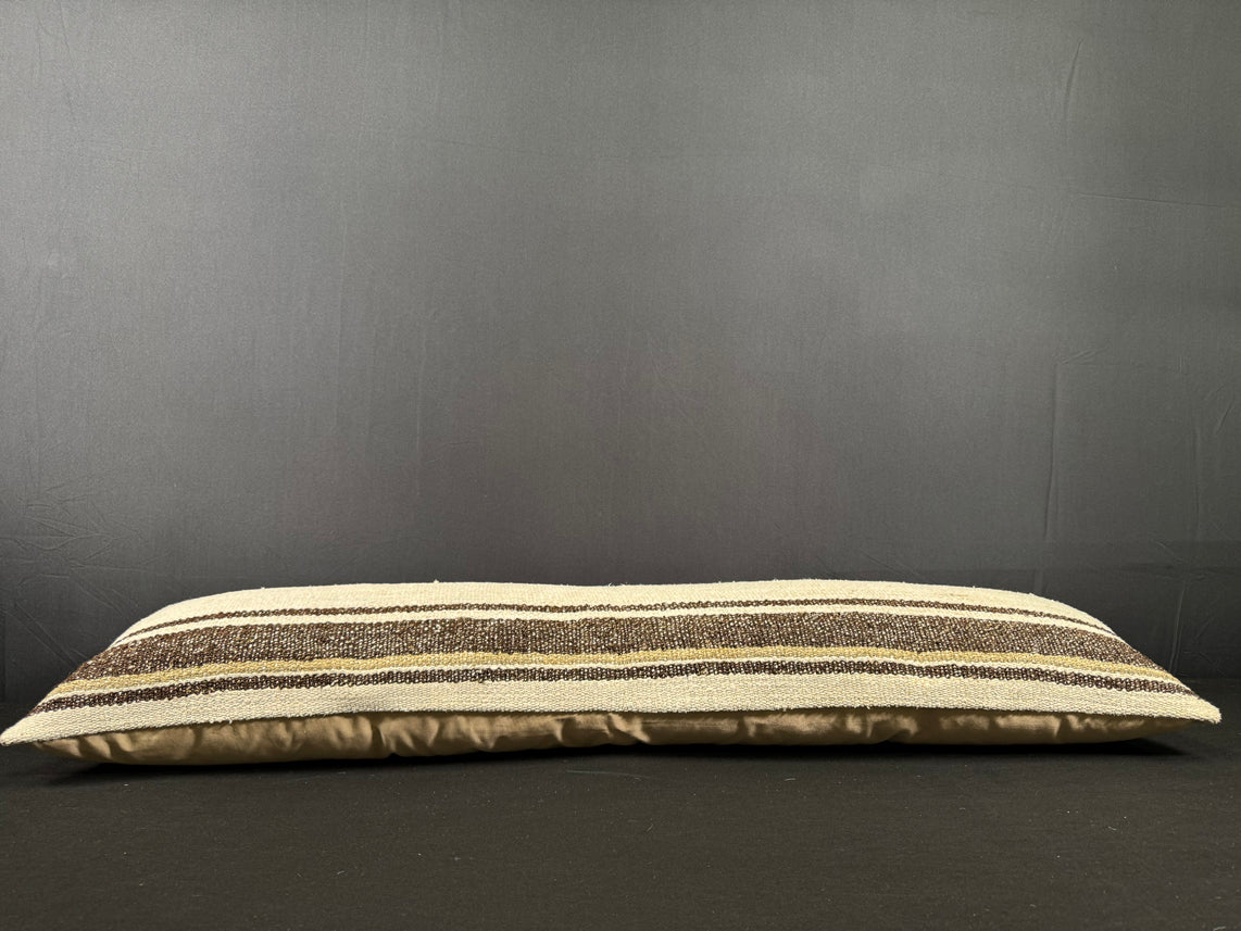 Turkish Hemp Pillow Cushion Natural Beige Brown Cushion Cover 12x46 #30308