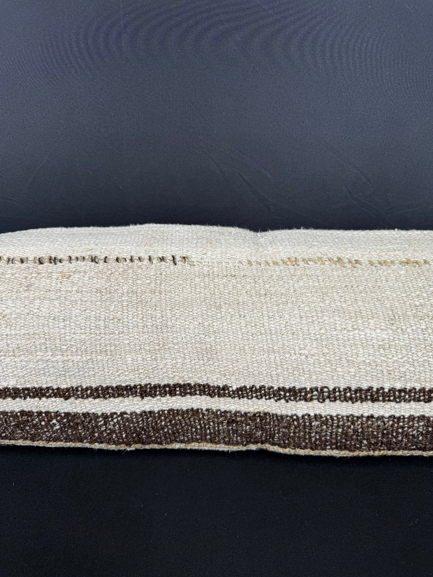 Turkish Hemp Pillow Cushion Natural Beige Brown Cushion Cover 12x46 #30308
