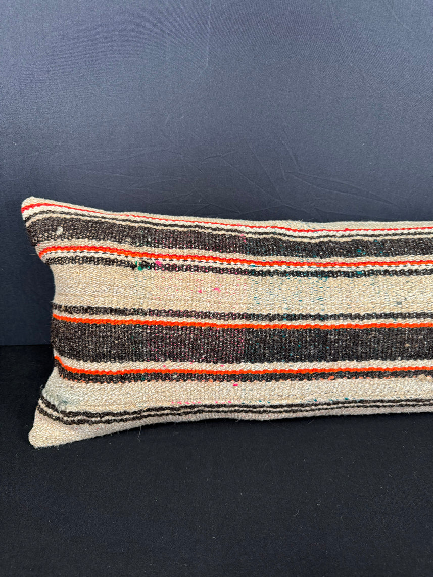 Turkish Hemp Pillow Cushion Natural Beige Brown Cushion Cover 12x46 #30298