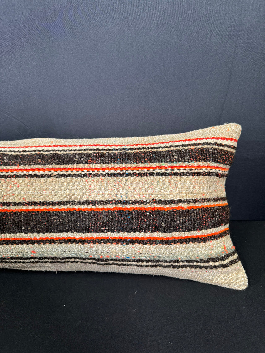 Turkish Hemp Pillow Cushion Natural Beige Brown Cushion Cover 12x46 #30298
