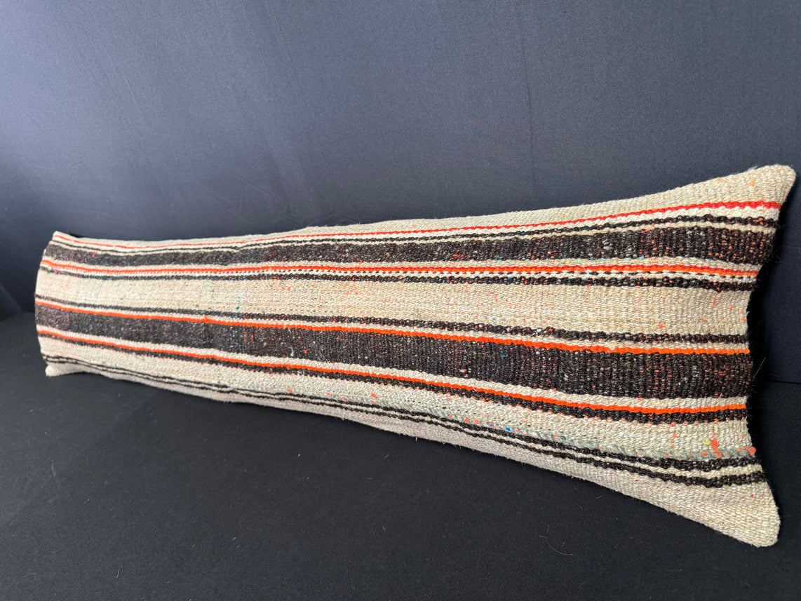Turkish Hemp Pillow Cushion Natural Beige Brown Cushion Cover 12x46 #30298