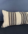 Turkish Hemp Pillow Cushion Natural Beige Black Cushion Cover 12x46 #30293