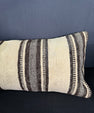 Turkish Hemp Pillow Cushion Natural Beige Black Cushion Cover 12x46 #30293