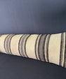 Turkish Hemp Pillow Cushion Natural Beige Black Cushion Cover 12x46 #30293