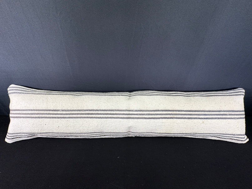 Turkish Hemp Pillow Cushion Natural Beige Gray Cushion Cover 12x46 #30294