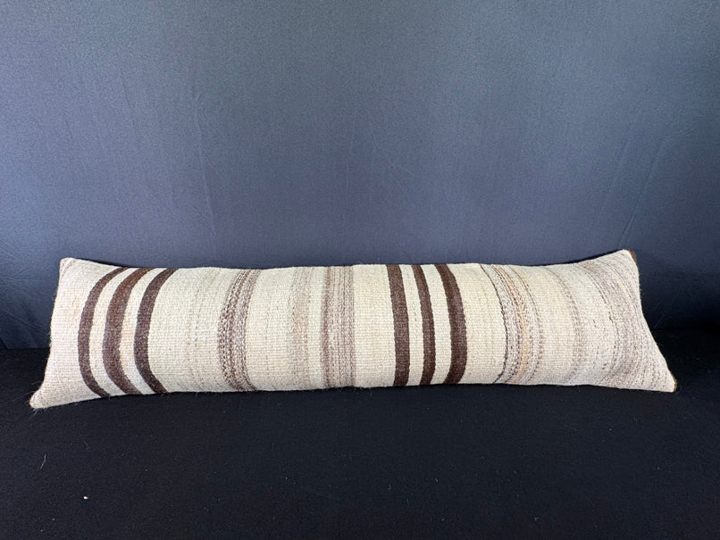 Turkish Hemp Pillow Cushion Natural Beige Brown Cushion Cover 12x46 #30301