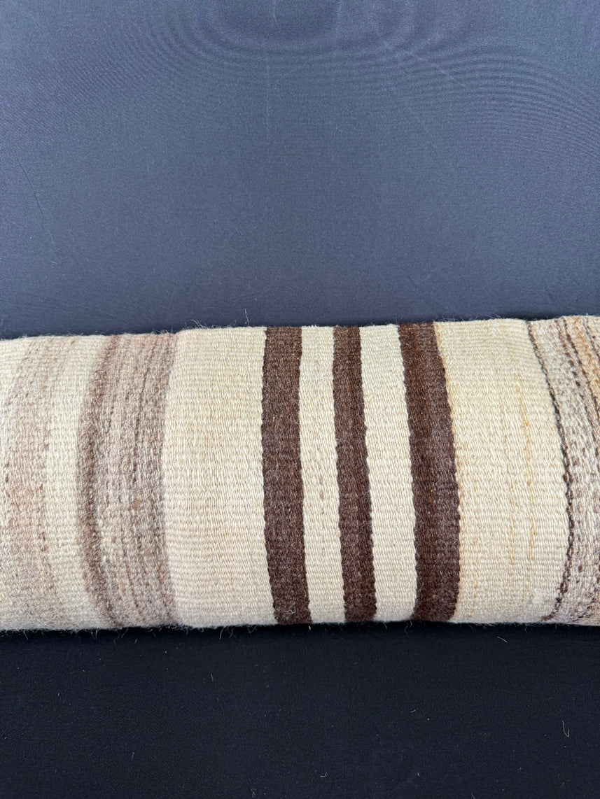 Turkish Hemp Pillow Cushion Natural Beige Brown Cushion Cover 12x46 #30301