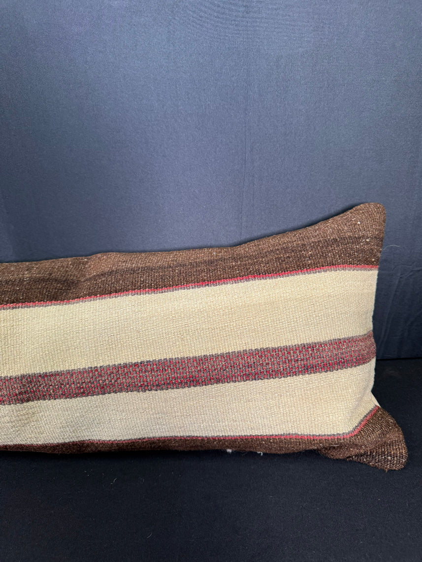 Turkish Hemp Pillow Cushion Natural Beige Brown Cushion Cover 12x46 #30299