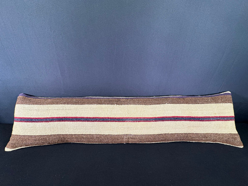 Turkish Hemp Pillow Cushion Natural Beige Brown Cushion Cover 12x46 #30302