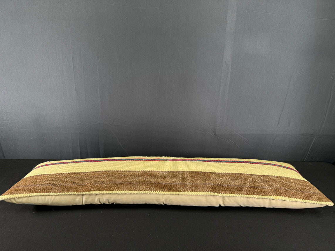 Turkish Hemp Pillow Cushion Natural Beige Brown Cushion Cover 12x46 #30302