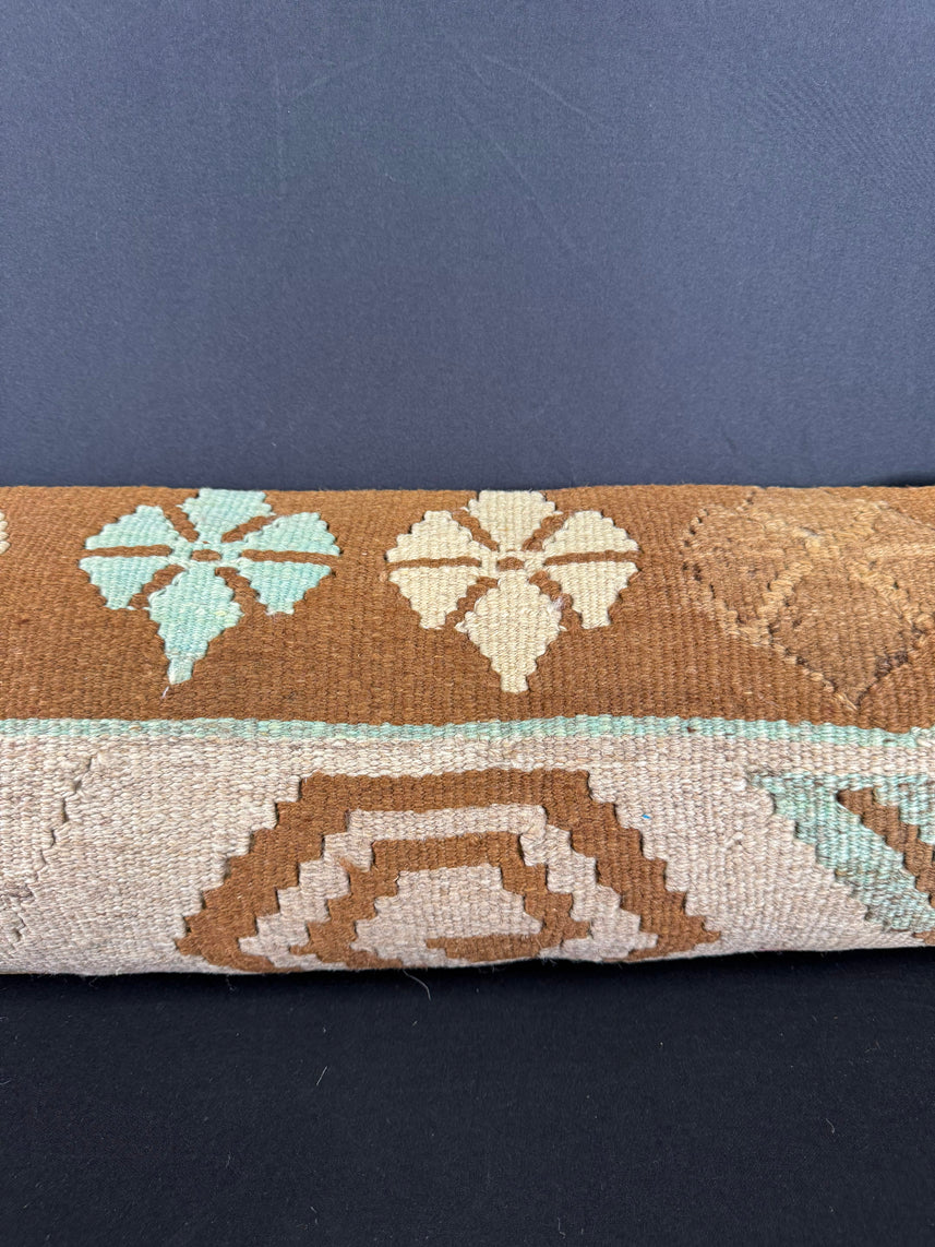 Turkish Hemp Pillow Cushion Natural Beige Brown Cushion Cover 12x46 #30327