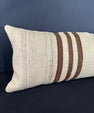 Turkish Hemp Pillow Cushion Natural Beige Brown Cushion Cover 12x46 #30303