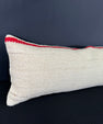Turkish Hemp Pillow Cushion Natural Beige Red Cushion Cover 12x46 #30295