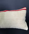 Turkish Hemp Pillow Cushion Natural Beige Red Cushion Cover 12x46 #30295