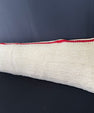Turkish Hemp Pillow Cushion Natural Beige Red Cushion Cover 12x46 #30295