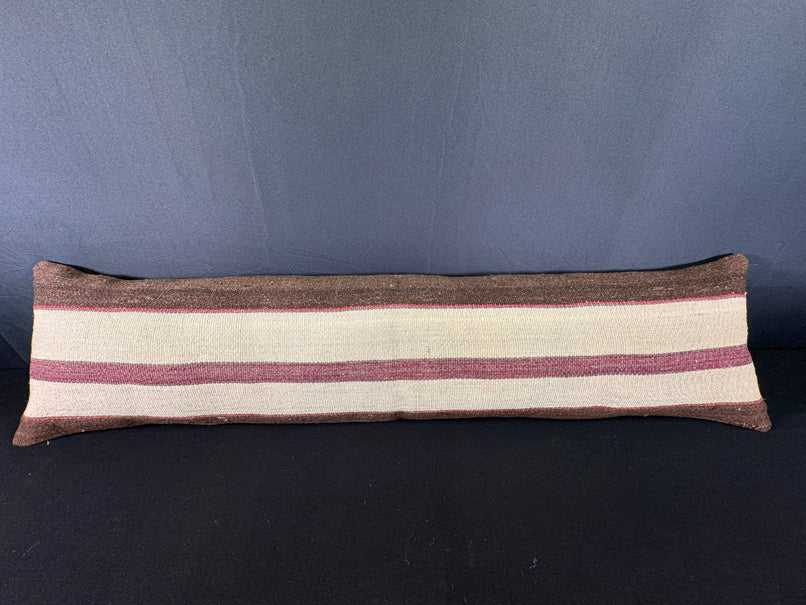 Turkish Hemp Pillow Cushion Natural Beige Brown Cushion Cover 12x46 #30396